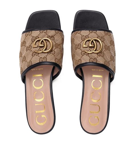 matelassé slide sandal gucci|net a porter gucci slide.